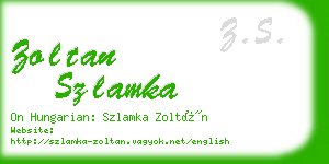 zoltan szlamka business card